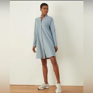 This is A DAY Dress Something Borrowed Shirt Dress Long Sleeve Button Down SZ S